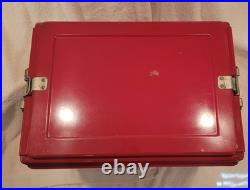 Rare Original 1958-1959 Vintage Metal Coca Cola Red Cooler with Tray (LOOK)