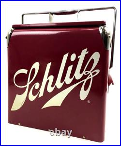 Rare Schlitz Brewing Company Retro Metal Beer Cooler Chest FREE SHIPPING