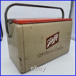 Rare Schlitznic Cooler Schlitz Beer Metal Cronstroms Picnic Ice Chest withHandle Rare Schlitznic Cooler Schlitz Beer Metal Cronstroms Picnic Ice Chest withHandle