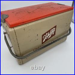 Rare Schlitznic Cooler Schlitz Beer Metal Cronstroms Picnic Ice Chest withHandle Rare Schlitznic Cooler Schlitz Beer Metal Cronstroms Picnic Ice Chest withHandle