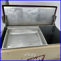 Rare Schlitznic Cooler Schlitz Beer Metal Cronstroms Picnic Ice Chest withHandle Rare Schlitznic Cooler Schlitz Beer Metal Cronstroms Picnic Ice Chest withHandle