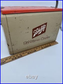 Rare Schlitznic Cooler Schlitz Beer Metal Cronstroms Picnic Ice Chest withHandle Rare Schlitznic Cooler Schlitz Beer Metal Cronstroms Picnic Ice Chest withHandle