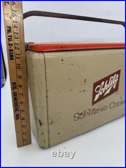 Rare Schlitznic Cooler Schlitz Beer Metal Cronstroms Picnic Ice Chest withHandle Rare Schlitznic Cooler Schlitz Beer Metal Cronstroms Picnic Ice Chest withHandle
