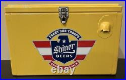 Rare Shiner Bock Metal Cooler/Ice Chest with Bottle Opener