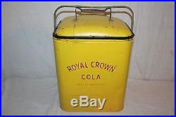 Rare Size Vintage 1950's RC Royal Crown Cola Soda Pop Embossed Metal Cooler Sign