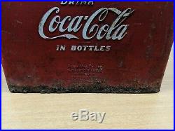 Rare Size! Vintage Coca-Cola Ice Chest 1950s Metal Cooler Lid Bottle Opener