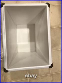 Rare Tito's Handmade Vodka Metal Retro Style Cooler Ice Bucket Container White