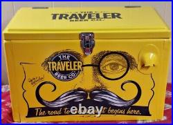 Rare Traveler Beer Co Metal Cooler With Attached Bottle Opener & Latch L? K Read