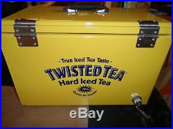 Rare Twisted Tea Metal Cooler Ice Chest Advertising Twisted Tea Hard Iced Tea