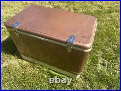 Rare VTG COLEMAN CANADA copper SNOW LITE DIAMOND LOGO COOLER good COND
