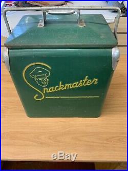 Rare Vintage 1950's Snackmaster Soda Pop Metal Cooler Embossed Sign