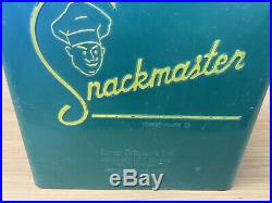 Rare Vintage 1950's Snackmaster Soda Pop Metal Cooler Embossed Sign