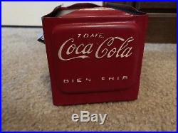 Rare Vintage 1950s Tome Mexican Coca Cola Napkin Holder Cooler Bien Fria Metal