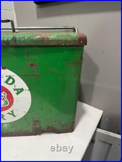 Rare Vintage Canada Dry Soda Advertising Metal Cooler Ice Box 24 Wide Read
