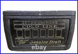Rare Vintage Coleman Cooler Get on Americas Gold Line Miller Genuine Draft Black