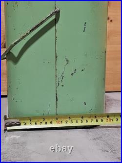 Rare Vintage Green 7up Branded Metal Airplane Cooler Soft Drink Tote with Handle Rare Vintage Green 7up Branded Metal Airplane Cooler Soft Drink Tote with Handle