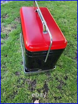 Rare Vintage Knapp Monarch Therm-a-Chest Cooler Steel With Bottom Holding Plate