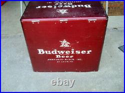 Rare Vintage Metal Budweiser Cooler