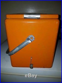 Rare Vintage Orange Nesbitts Soda Orignal Metal Cooler