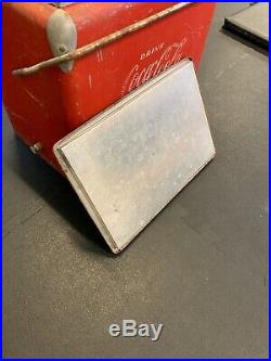 Rare Vintage Red 1940/50s Coca Cola Metal Cooler Fast Shipping