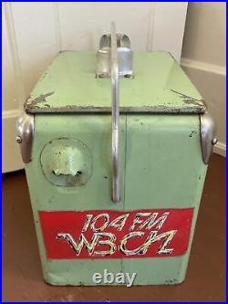 Rare Vintage Snackmaster Metal Ice Chest Cooler Lunch Box Made In USA Retro VTG
