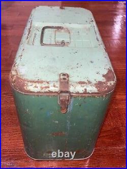 Rare Vintage Two-tone Green 1950s Pleasure Chest Pal Ice Chest With bottle opener
