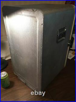Rare coleman picnic cooler upright refrigerator style 1960s aluminum 23x13 rare