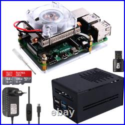 Raspberry Pi 4 B Strong Cooler Starter Kit with Metal Case+ Ice Tower+ Power