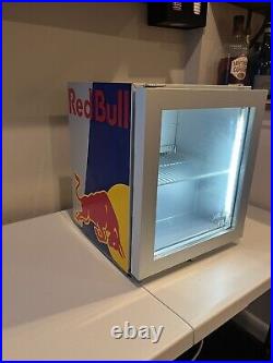 Red Bull Energy Drink Mini Fridge Eco LED With Stainless-Steel Metal Cover