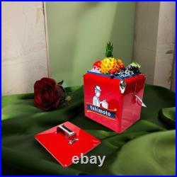 Red Metal Popular Cooler Style Ice Chest Yakimoto 13L for Fruit Drink Cold Save