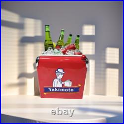 Red Metal Popular Cooler Style Ice Chest Yakimoto 13L for Fruit Drink Cold Save