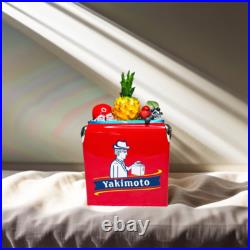 Red Metal Popular Cooler Style Ice Chest Yakimoto 13L for Fruit Drink Cold Save