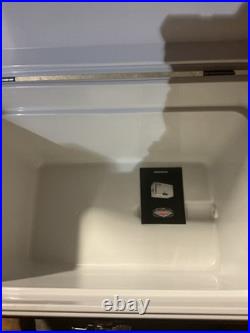 Red Portable 54qt Cooler Holds 85 Cans Steel Belt