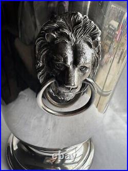 Reed & Barton Champagne Cooler Bucket With Lions Silver Plated Read Description