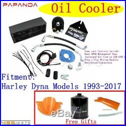 Reefer Oil Cooler Fan Cooling System For Harley Dyna Street Bob FXDB 1993-2017