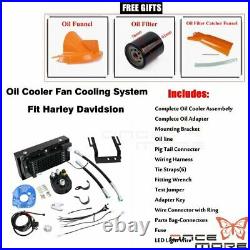 Reefer Oil Cooler Fan Cooling System For Harley Road King Electra Glide 2009-16