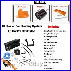 Reefer Oil Cooler Fan Cooling System For Harley Touring FLHT FLHX FLHR 2009-2016