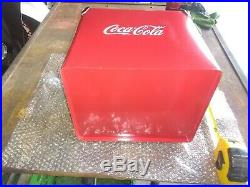 Reproduction Red Metal Coca-Cola Coke Ice Chest Cooler