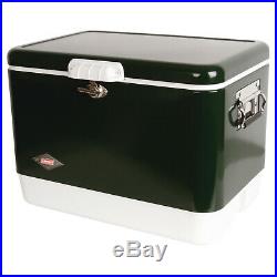 Retro Classic Steel Belted 54 Quart Cooler Comes In Red Green Stainless Steel