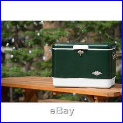 Retro Classic Steel Belted 54 Quart Cooler Comes In Red Green Stainless Steel