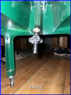 Retro Coca-Cola Green Rolling Picnic Cooler Metal with Opener Wheels & Drain