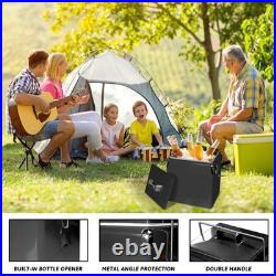 Retro Ice Chest Cooler with Bottle Opener 13L (14Qt), Stainless Steel Vintage