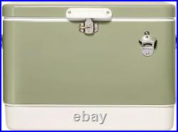 Retro Metal Cooler, 80 Can/54 Qt. Capacity, Hard-Sided, Two Tone, Holds up to 80