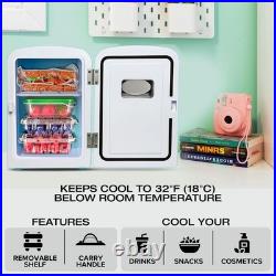 Retro Mini Fridge 4 Liter Green Portable Refrigerator for Bedroom Office Dorm
