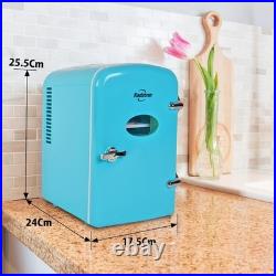 Retro Mini Fridge 4 Liter Green Portable Refrigerator for Bedroom Office Dorm