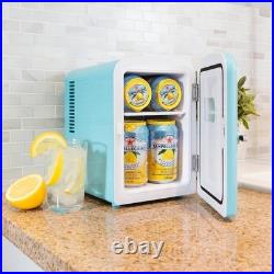 Retro Mini Fridge 4 Liter Green Portable Refrigerator for Bedroom Office Dorm
