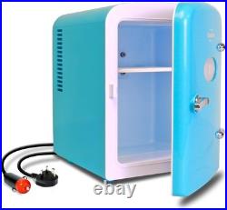 Retro Mini Fridge 4 Liter Green Portable Refrigerator for Bedroom Office Dorm