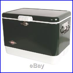 Retro Steel Belted Cooler Outdoor Camping Picnic Ice Refresh Cooler 54 Quart New