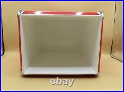 Retro red Metal Coca-Cola ice chest cooler WithBottle Opener 11.5 x 15 x 9