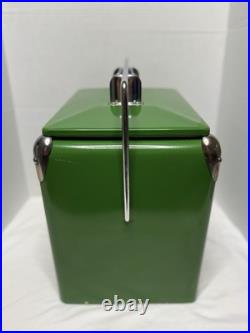 Rolling Rock Carry Cooler Green & White with Bottle Opener USA VINTAGE EUC Rolling Rock Carry Cooler Green & White with Bottle Opener USA VINTAGE EUC